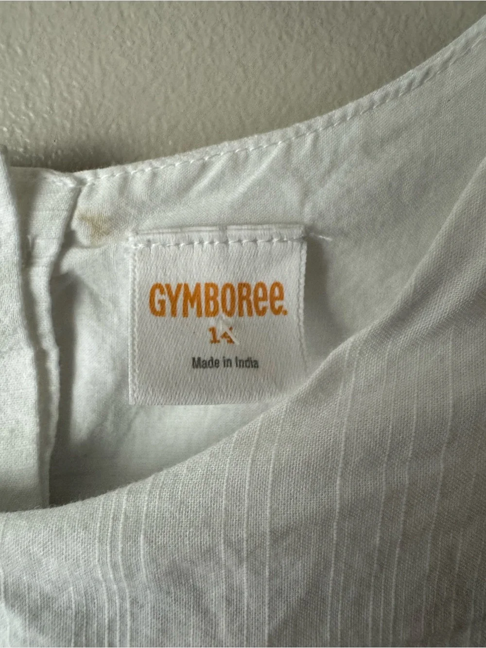 Gymboree White Cotton Dress With Embroidered Fish Beach Summer Resort Size 12